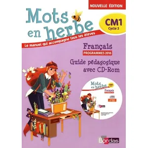 Comparateur de prix : Bordas Mots en herbe Français CM1 2017 Livre du Maître avec CD-Rom
