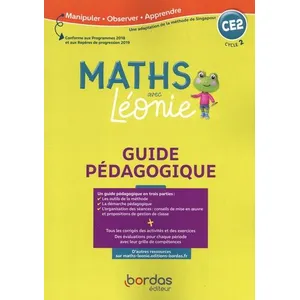 Comparateur de prix : Bordas Les maths avec Léonie CE2, cycle 2 : guide pédagogique