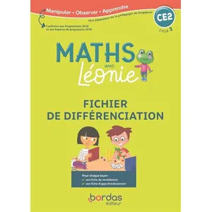 Bordas Les Maths avec Léonie CE2 2020 Fichier de différenciation photocopiable pas cher