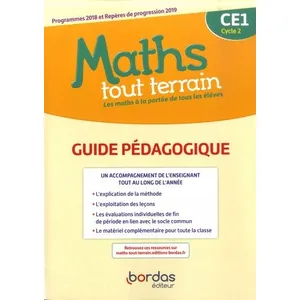 Bordas Mathématiques Ce1 Cycle 2 Maths Tout Terrain - Guide Pédagogique pas cher