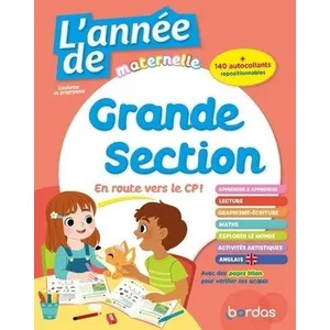 ISBN Bordas L'année De Grande Section - Avec 140 Autocollants Repositionnables pas cher