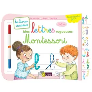 Comparateur de prix : Bordas Livre - les livres-ardoises   mes lettres rugueuses Montessori   3/6 ans