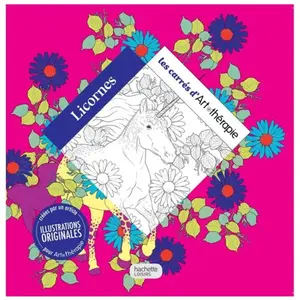 Hachette Pratique Licornes - Les carrés à colorier Art Thérapie pas cher