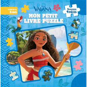 VAIANA - Mon Petit Livre Puzzle - 5 puzzles 9 pièces - Disney Princesses pas cher