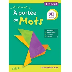 ISBN HACHETTE EDUC Le Nouvel A portée de mots CE1 - Manuel élève pas cher