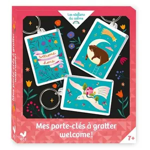 Comparateur de prix : Deux Coqs D'or Mes porte-clés à gratter welcome ! mini boîte avec accessoires