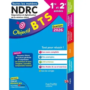 Objectif BTS NDRC (1re et 2e années) - Toutes les épreuves, examen 2026 (Broché) pas cher
