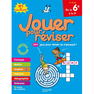Comparateur de prix : Hachette Education Jouer pour réviser - De la 6e à la 5e - Cahier de vacances 2025 (Broché)
