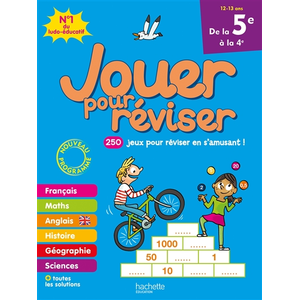 Hachette Education Jouer pour réviser - De la 5e à la 4e - Cahier de vacances 2025 (Broché) pas cher