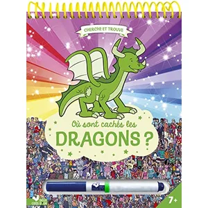 Deux Coqs D'or Où sont cachés les dragons ? - bloc avec feutre effaçable pas cher