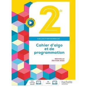 Hachette Education Barbazo - Cahier d'algo 2nde