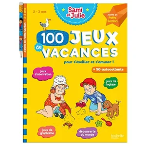 Comparateur de prix : Hachette Education 100 Jeux de vacances - Sami et Julie - J'entre en Petite Section - Cahier de vacances 2025