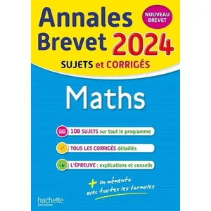Comparateur de prix : ISBN Annales BREVET 2024 - Maths