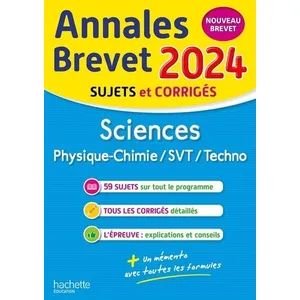Hachette Education Annales BREVET 2024 - Sciences pas cher