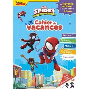 Comparateur de prix : Hachette Education Disney - Marvel - Spidey et ses amis extraordinaires - De la MS à la GS - Cahier de vacances 2025 broché