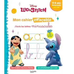 Hachette Éducation Disney - Lilo et Stitch - Mon cahier effaçable - J'écris les lettres minuscules (4 - 6 ans) (Broché)