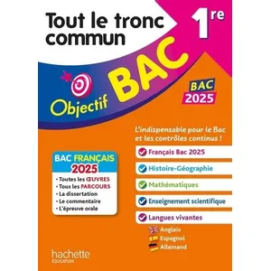 Comparateur de prix : ISBN Objectif BAC 2025 1re Tout le tronc commun (Broché)