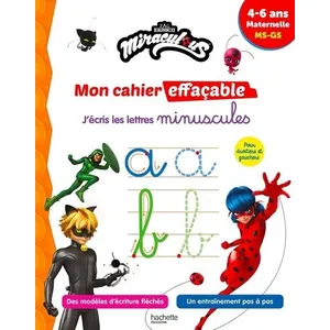 Hachette Education J'écris Les Lettres Minuscules Maternelle Ms-Gs - Miraculous