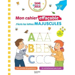 Hachette Education Mon cahier effaçable - PS, MS, GS - J'écris les lettres majuscules pas cher