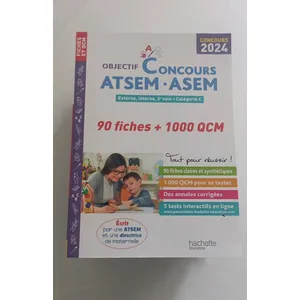 ISBN Objectif Concours ATSEM - ASEM 2024 : 90 fiches et 1 000 QCM pas cher