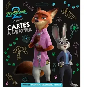 ZOOTOPIE 2 - Les Ateliers Disney - Pochette plate - Cartes à gratter