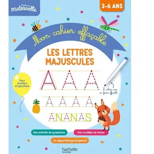 Comparateur de prix : Hachette Education Mon Cahier Effaçable - Les Lettres Majuscules
