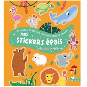 Deux Coqs D'or Mes stickers épais - Animaux préférés Mélanie Grandgirard (Illustration) pas cher