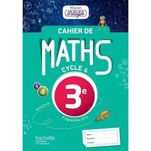 Comparateur de prix : ISBN Cahier de maths Mission Indigo 3e - éd. 2017