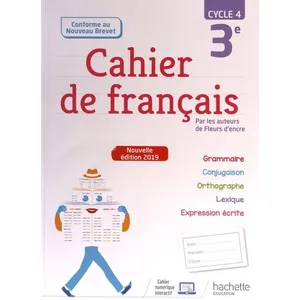 Comparateur de prix : Hachette Education Cahier de français cycle 4 / 3e - éd. 2019