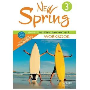 Comparateur de prix : Hachette Education Anglais 3e Lv1 New Spring - Workbook, A2-B1