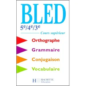 Comparateur de prix : ISBN Bled 5e à 3e / BEP / Cours supérieur - Livre de l'élève