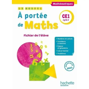 Comparateur de prix : Hachette Education Le nouvel A portée de maths CE1 - Fichier élève