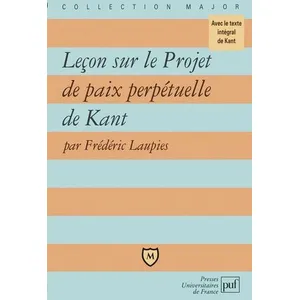 Puf Leçon sur le Projet de paix perpétuelle de Kant