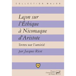 Puf Leçon sur l'Éthique à Nicomaque d'Aristote pas cher