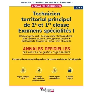 Technicien territorial principal de 2e et 1re classes 2023 Examens spé...