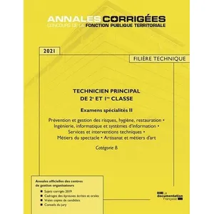 Documentation Francaise Technicien principal de 2e et 1re classe 2021 - Examens spécialités II