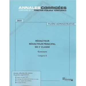 Comparateur de prix : Documentation Francaise Rédacteur - Rédacteur principal de 2e classe 2021