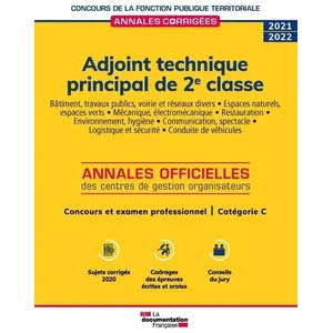 Comparateur de prix : Documentation Francaise Adjoint technique principal de 2e classe 2021-2022