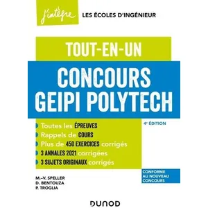 Dunod Concours Geipi Polytech : tout-en-un : conforme au nouveau concours pas cher