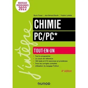 Dunod Chimie PC, PC* : tout-en-un : nouveaux programmes