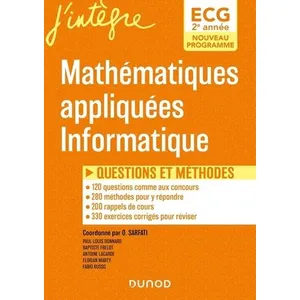 Comparateur de prix : Dunod ECG 2 - Mathématiques appliquées, informatique: Questions et méthodes