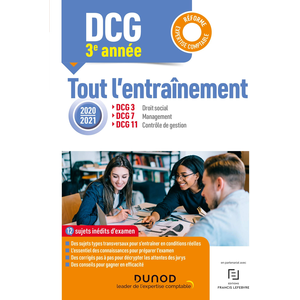 Comparateur de prix : Dunod DCG 3e année : tout l'entraînement : réforme expertise comptable, 2020-2021