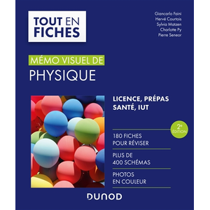 Comparateur de prix : Dunod Mémo visuel de physique : tout en fiches : licence, prépas, santé, IUT
