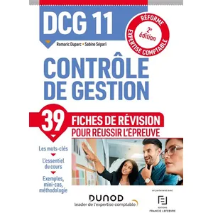 DCG 11 Contrôle de gestion - Dunod - Fiches de révision - Livre pas cher