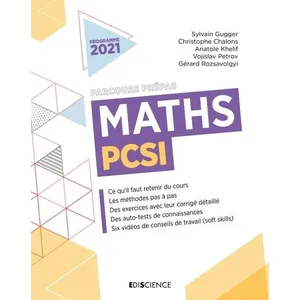 Comparateur de prix : Ediscience Maths PCSI : programme 2021