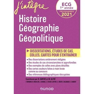 Dunod ECG 1 : histoire, géographie, géopolitique - 50 fiches et dissertations pas cher