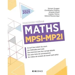 Comparateur de prix : Ediscience Maths MPSI, MP2I : parcours prépas : programme 2021 gugger, sylvain