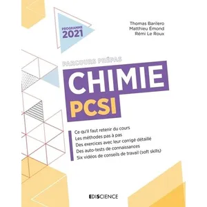 Comparateur de prix : Ediscience Chimie PCSI - 2021