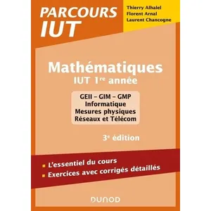 Comparateur de prix : Dunod Mathématiques, IUT 1re année : l'essentiel du cours, exercices avec corrigés détaillés