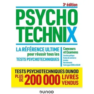 Comparateur de prix : Dunod PsychotechniX - La référence ultime pour réussir tous les tests psychotechniques